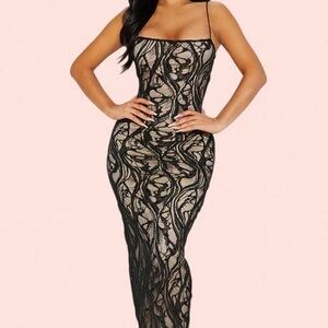 Elegant Black Lace Dress